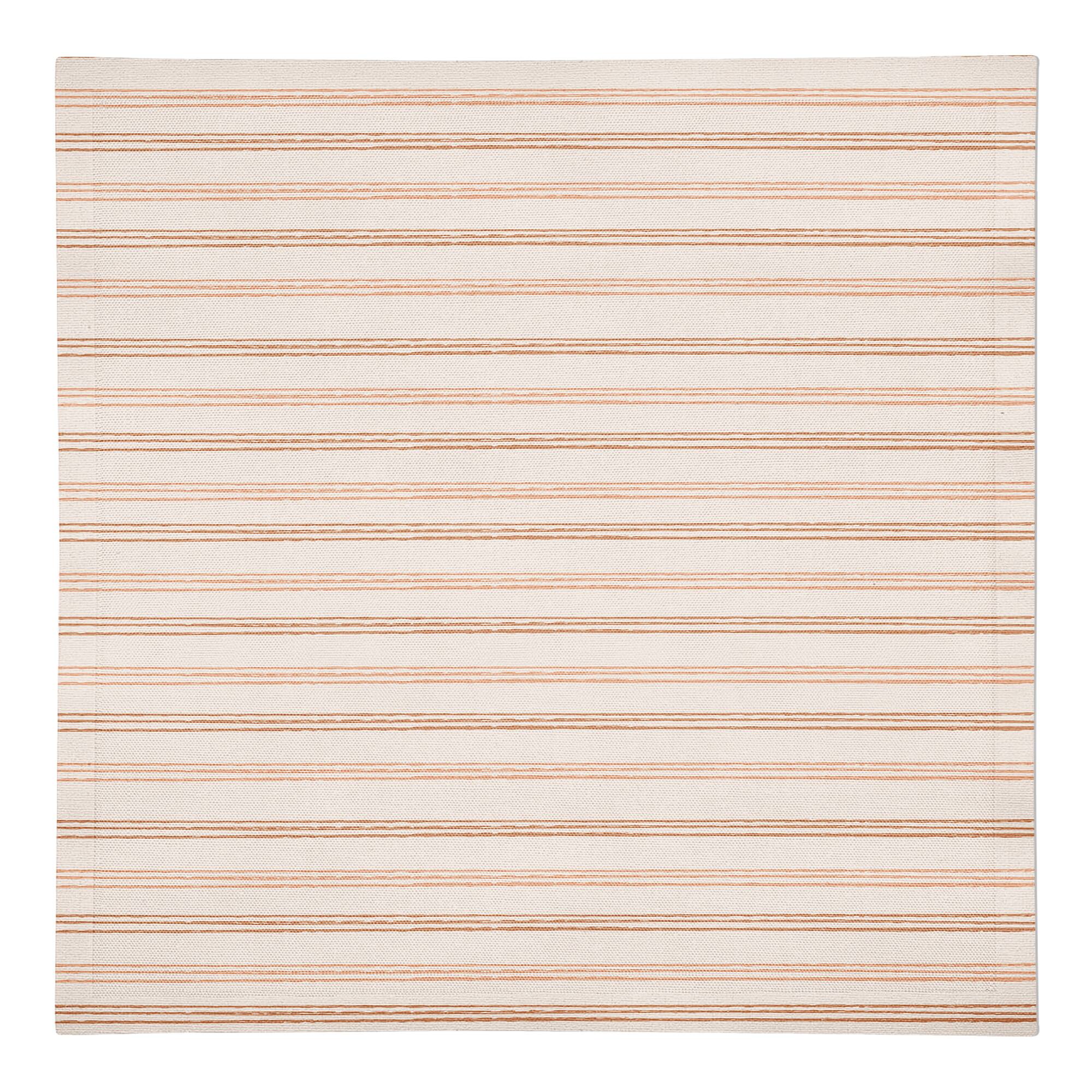 Rust Loose Lines 10" x 10" Cotton Twill Napkin